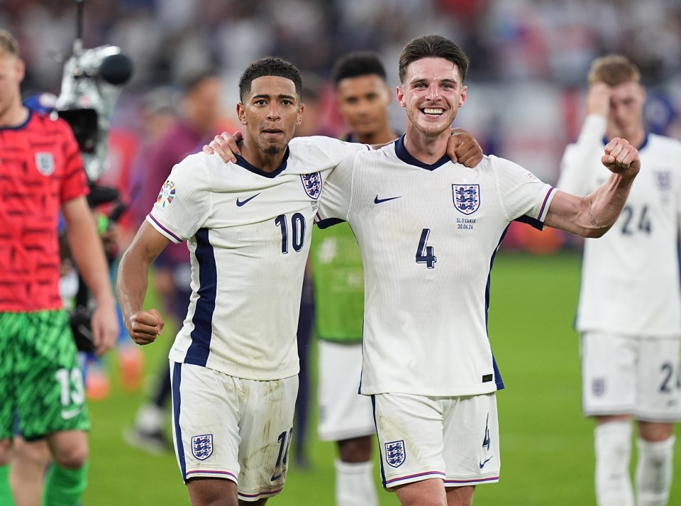 England boost as Jude Bellingham and Declan Rice won’t face punishment after gesture and clash with Slovakia boss