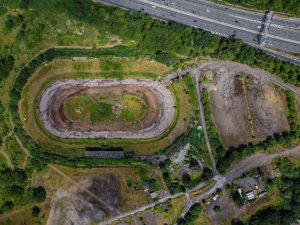 Abandoned British racetrack looks unrecognisable in eerie pictures after it is reclaimed by nature