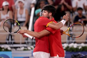 Rafael Nadal in emotional hug with Alcaraz as they go OUT of Olympics 2024 despite crowd trying to put off opponents