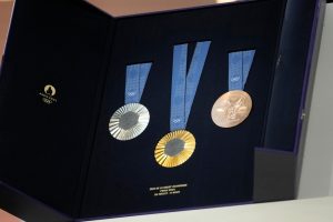 What are the medals at the Paris 2024 Olympics made out of?