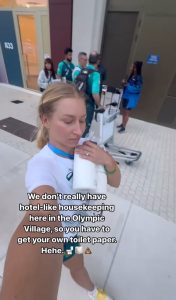 Female tennis star left disappointed after going to toilet in Olympic Village at Paris 2024