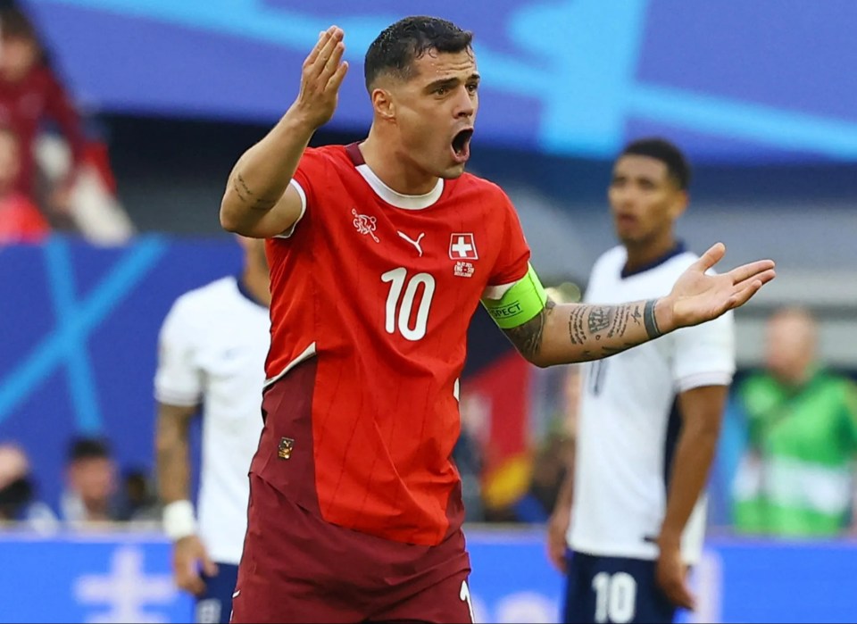 Granit Xhaka accused of ‘trying to be the hero’ against England as Switzerland captain ‘joins the Neymar list’