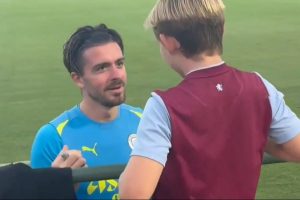 Watch sweet moment Jack Grealish says ‘do you still like me?’ to young Aston Villa fan who asks him to sign shirt