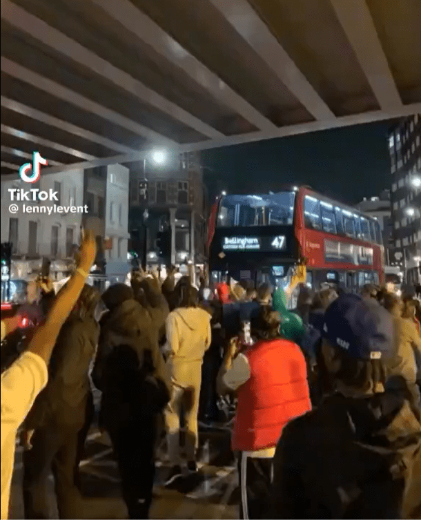 Watch rowdy England fans pile into bus because destination shares same name as Three Lions star