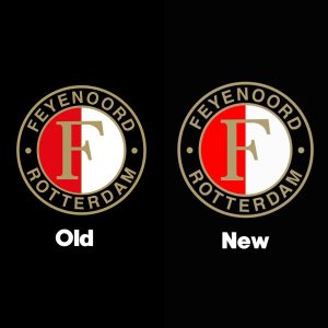 You have the eyes of a hawk if you can spot the four changes to Dutch giants Feyenoord’s new badge