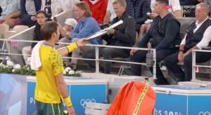 Aussie Olympics star jokingly pleads with fan to replace him against Novak Djokovic before epic celebration