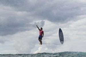 Surfer goes viral for ‘picture of the Olympics’ that’s so good fans think it’s FAKE after epic celebration at Paris 2024