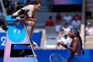 ‘You guys are not fair to me’ fumes Coco Gauff in heated argument with umpire as she crashes out of Paris 2024 Olympics