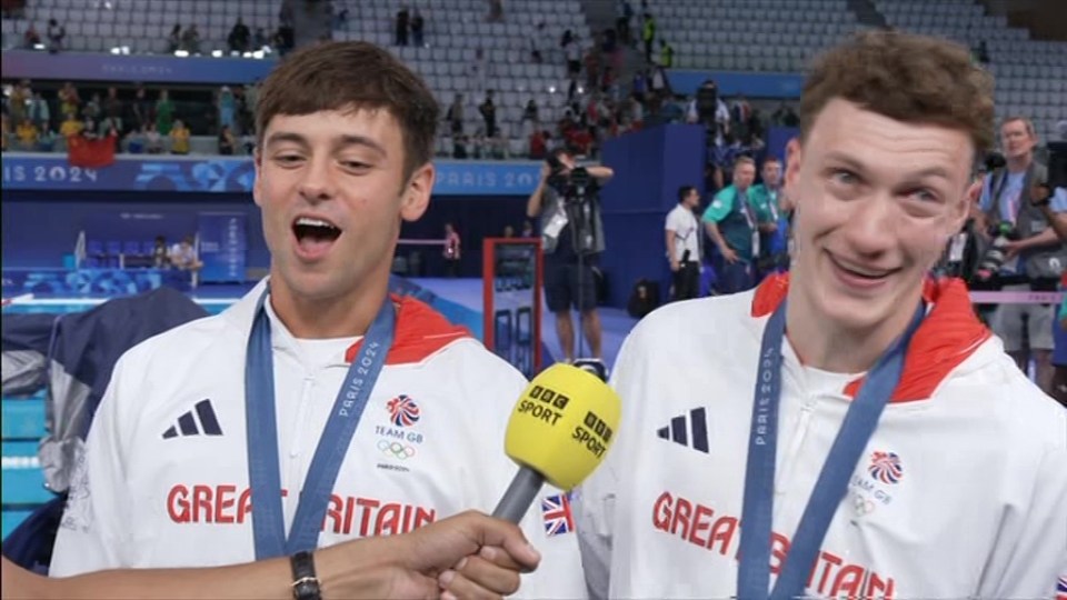 Emotional moment Tom Daley’s Olympics team-mate Noah Williams breaks down in tears live on BBC over death of his coach