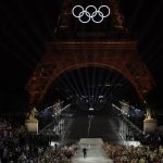 Who lit the torch at the Paris 2024 Olympics?