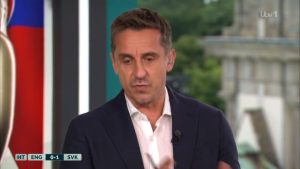 Gary Neville ‘told off’ live on TV by Roy Keane and Ian Wright during England’s last-16 clash against Slovakia