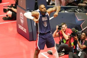 ‘It felt brand new’ admits LeBron James after returning to city of last Olympic triumph and being named USA flag bearer