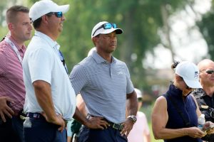 Tiger Woods spotted in crowd watching Charlie after little-known USGA rule blocked him from being son’s caddie