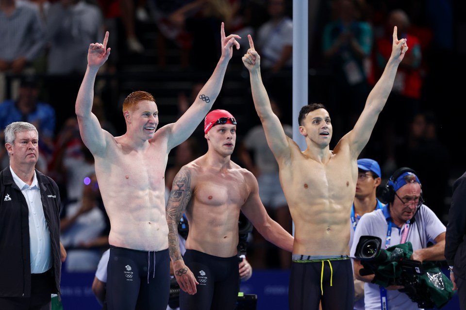 Team GB win FOURTH Olympic gold medal as men storm to 4x200m freestyle victory to defend title in historic performance