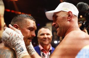 Tyson Fury and Oleksandr Usyk could come face-to-face for first time since world title fight at Joyce vs Chisora