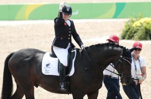 Who are the Channel 4 Paralympic equestrian commentators?