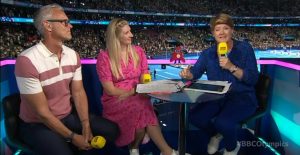 Olympics 2024 fans only just realising why Rebecca Adlington & BBC team all wear same shoes thanks to little-known rule