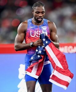 World’s fastest man Noah Lyles won Olympics 2024 100m title wearing fittingly-named £13,500 watch and custom necklace