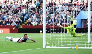 Incredible moment Arsenal keeper David Raya denies Ollie Watkins with ‘save of the season’