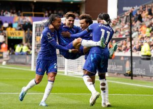 Fans amazed by Chelsea star Pedro Neto’s wild celebration against former club Wolves despite not even scoring