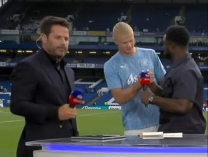 Micah Richards explains awkward exchange with Erling Haaland live on Sky Sports after Man City’s win over Chelsea