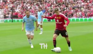 Man Utd fans fume as Bernardo Silva equalises moments after he ‘should be sent off’ for late challenge on Garnacho