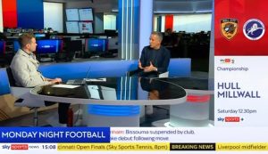 Awkward moment Sky Sports News broadcast interrupted by huge crash as presenter turns away to look