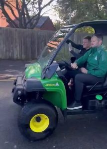 Watch Premier League manager rock up to press conference in GOLF BUGGY as fans joke ‘PSR hitting hard’