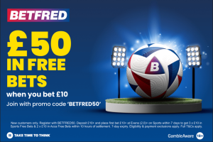 Get £50 in free bets for Newcastle vs Southampton in the Premier League this weekend with Betfred