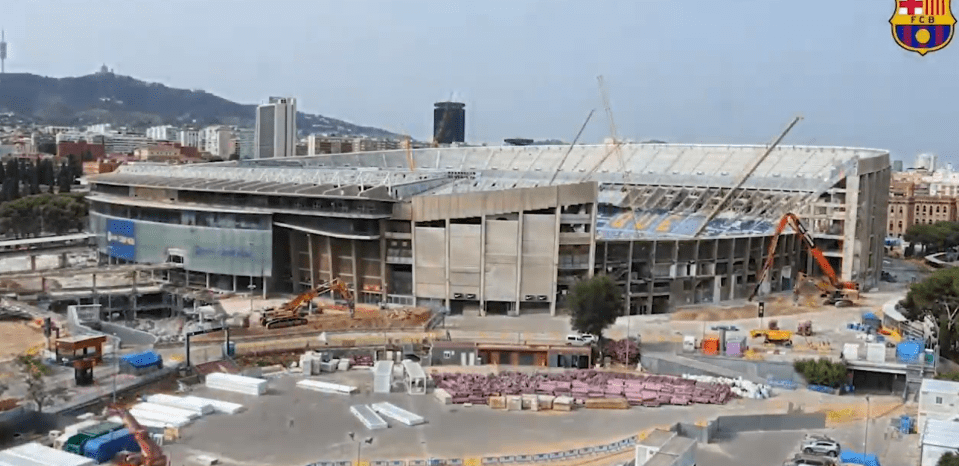 Incredible timelapse video shows Barcelona’s Nou Camp transformation after £1.3BILLION revamp