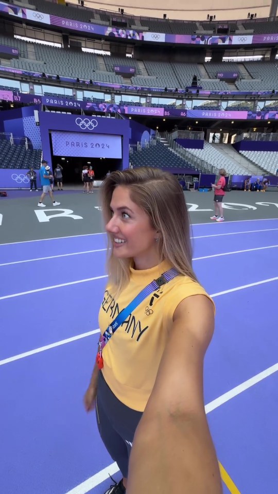 Watch ‘world’s sexiest athlete’ Alica Schmidt’s stunned reaction after spotting major change to Paris Olympics track