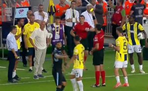 Jose Mourinho makes dramatic Super Lig debut as huge row sees Special One booked after just 20 minutes