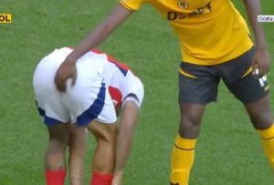 Arsenal fans in disbelief as Wolves star grabs Gabriel Jesus’ bum before Brazilian wrestles him to ground