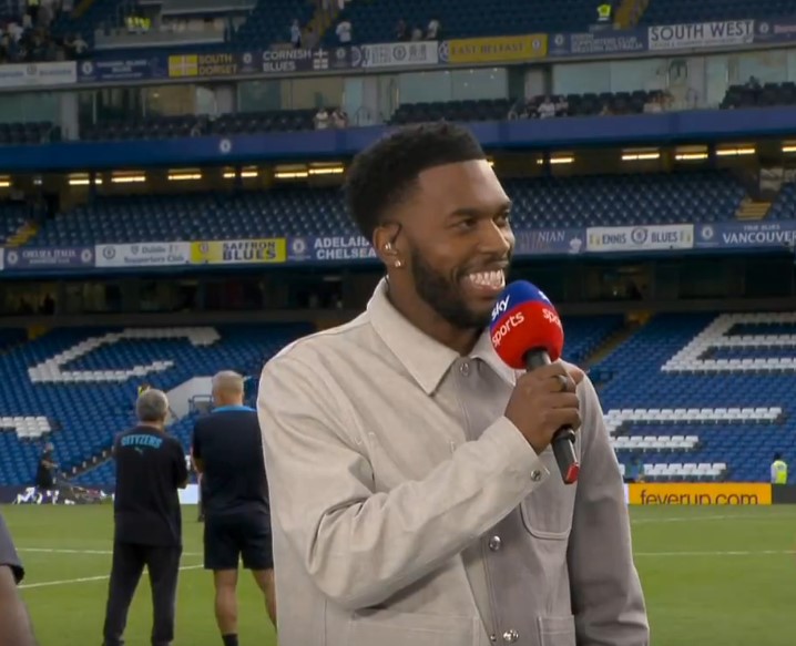 Daniel Sturridge suffers wardrobe malfunction live on Sky Sports during Chelsea’s defeat to Man City