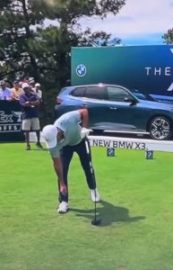 Watch bizarre moment Rory McIlroy’s driver SNAPS IN HALF in freak accident a day after throwing it in a pond