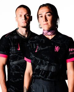 Chelsea release new pink and black ‘punk-inspired’ third kit for 2024-25… but fans all reckon ‘Nike tick is drunk’