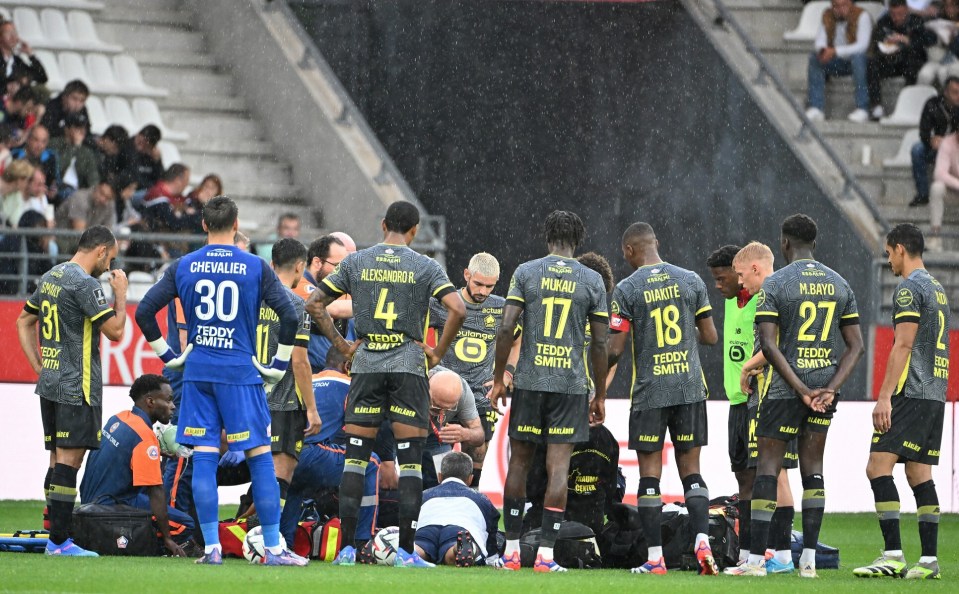 Ex-Man Utd star Angel Gomes rushed to hospital after horror KO with match suspended for 30 mins and rival left praying