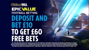 Get Aston Villa, Brentford and Leeds all to win at 9/2, plus get £60 in free bets with William Hill