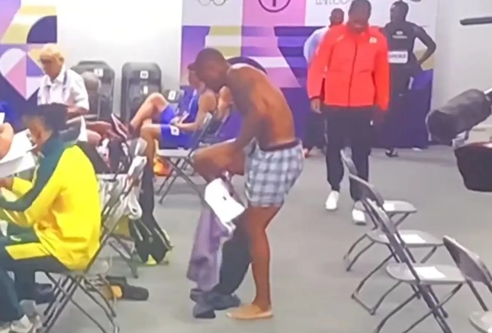 Fans stunned by Olympian’s choice of underwear as he’s spotted getting changed at Paris 2024