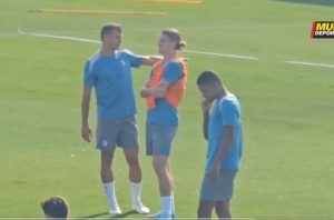 Chelsea fans say ‘Captain Azpilicueta still on duty’ as they spot what he did for Gallagher in first Atletico training