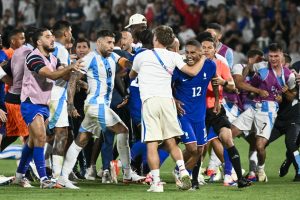 France vs Argentina football clash ends in HUGE BRAWL at Olympics 2024 following boos after Enzo Fernandez racism storm