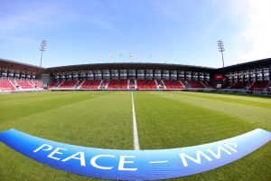 Wales’ Nations League clash moved at 13 days’ notice with stadium unfit for purpose and huge patches of grass missing