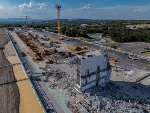 Iconic F1 track looks unrecognisable as it is demolished and reduced to heaps of rubble just three weeks after race