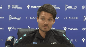 Watch moment Championship club interrupt press conference for ‘most awkward new signing announcement you’ll ever see’