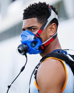 Jude Bellingham prowls around like Batman villain Bane during training in high-tech oxygen mask