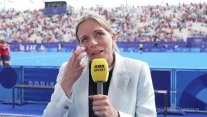 BBC commentator is visibly upset and chokes back tears on live TV after Team GB’s Paris Olympics heartbreak