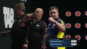 Luke Littler survives scare to beat TRUCK DRIVER and reach quarter-finals of New Zealand Darts Masters