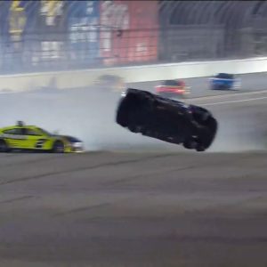 Nascar driver Josh Berry suffers terrifying crash as his car flips upside down and smashes into fence at Daytona