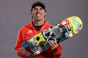 Why is American skateboarding legend Andy Macdonald representing Team GB at the Olympics?