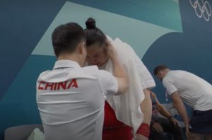 Bizarre moment Olympics 2024 weightlifters are repeatedly SLAPPED in face by coaches before each attempt